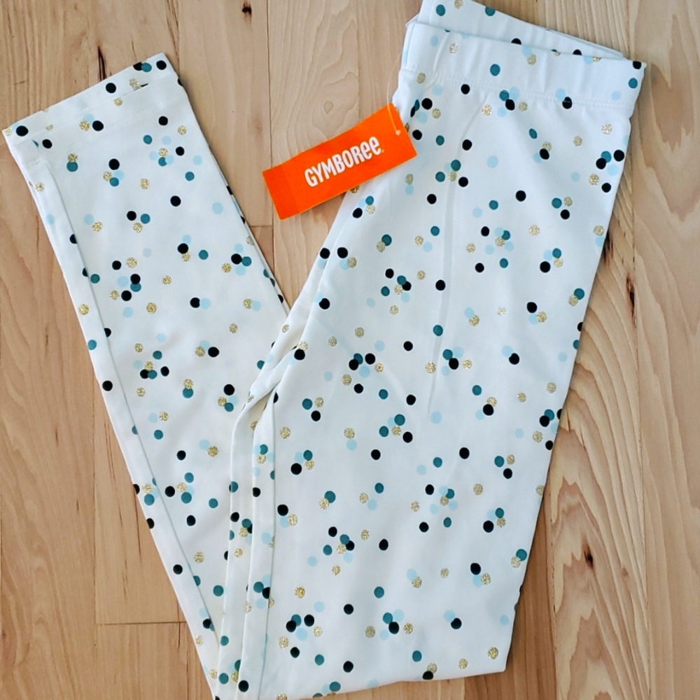 GYMBOREE All Spruced Up polka dot leggings